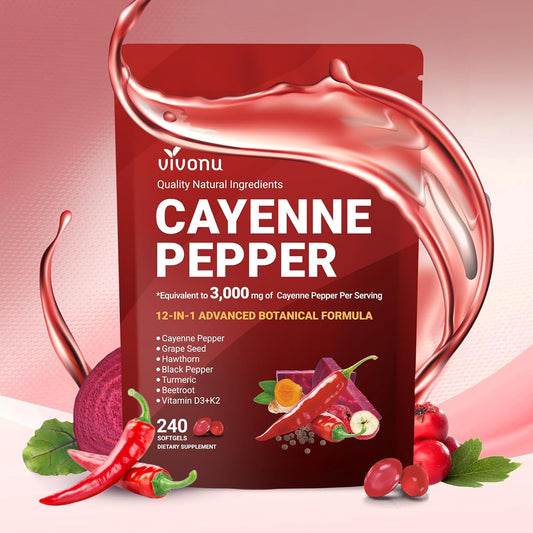 VivoNu Cayenne Pepper Softgels Supplement