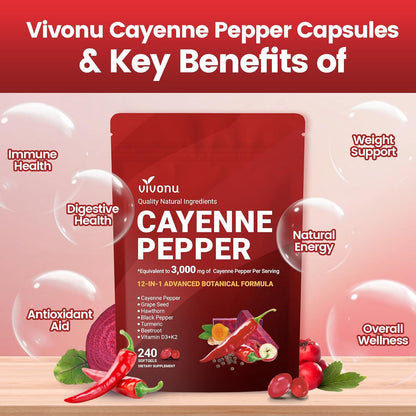 VivoNu Cayenne Pepper Softgels Supplement